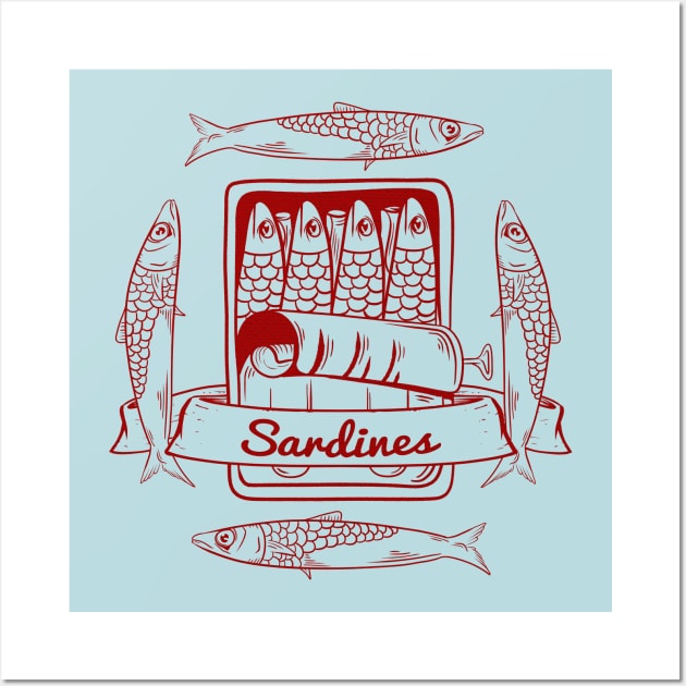Sardines in a tin Wall Art by mailboxdisco